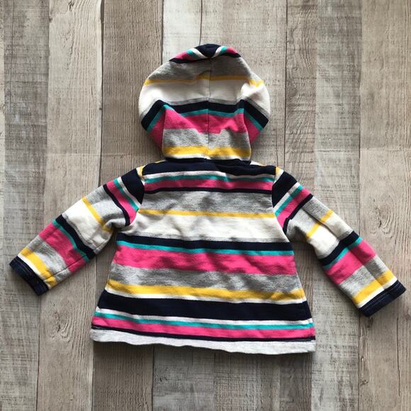 Carter’s French Terry Striped Baby Doll Hoodie, 12 months - Picture 4 of 4